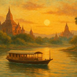 Bagan Ayeyarwady Sunset Boat Cruise